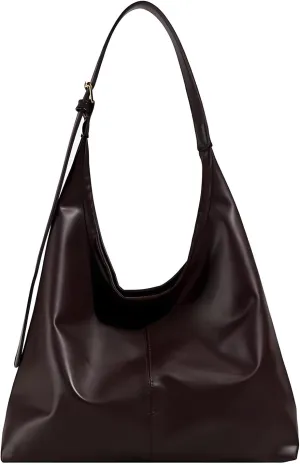 Hobo Bag for Women Vegan Leather Tote Purses‌ with Soft Straps, Slouchy Shoulder Bag