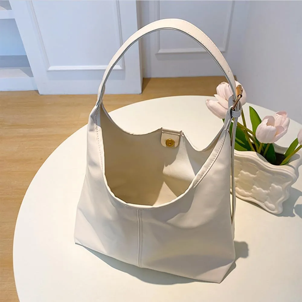 Hobo Bag for Women Vegan Leather Tote Purses‌ with Soft Straps, Slouchy Shoulder Bag