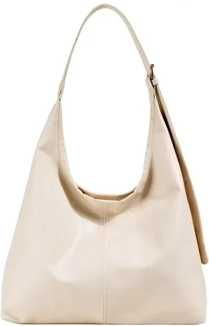 Hobo Bag for Women Vegan Leather Tote Purses‌ with Soft Straps, Slouchy Shoulder Bag