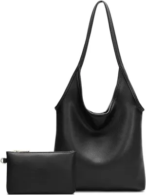 Hobo Bags for Women Leather Slouchy Tote Bag Soft Designer Shoulder Purses Top Handle Handbag for Ladies Girls