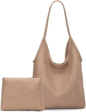 Hobo Bags for Women Leather Slouchy Tote Bag Soft Designer Shoulder Purses Top Handle Handbag for Ladies Girls