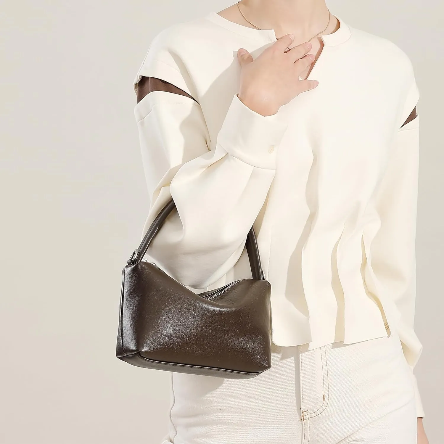 Hobo Bags for Women Small Shoulder Purse Soft Crossbody Top-Handle Handbag 2025