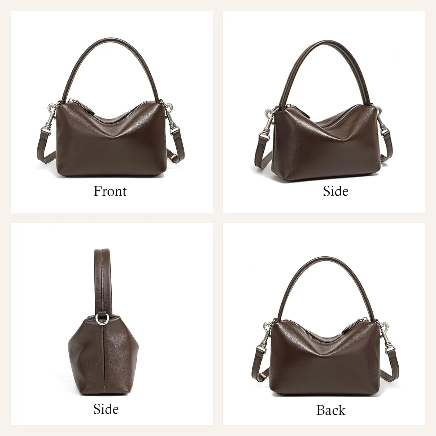 Hobo Bags for Women Small Shoulder Purse Soft Crossbody Top-Handle Handbag 2025