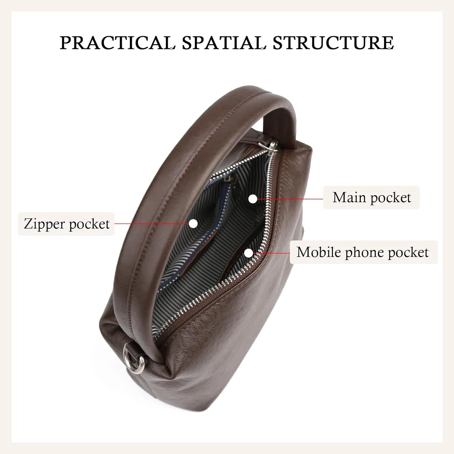 Hobo Bags for Women Small Shoulder Purse Soft Crossbody Top-Handle Handbag 2025