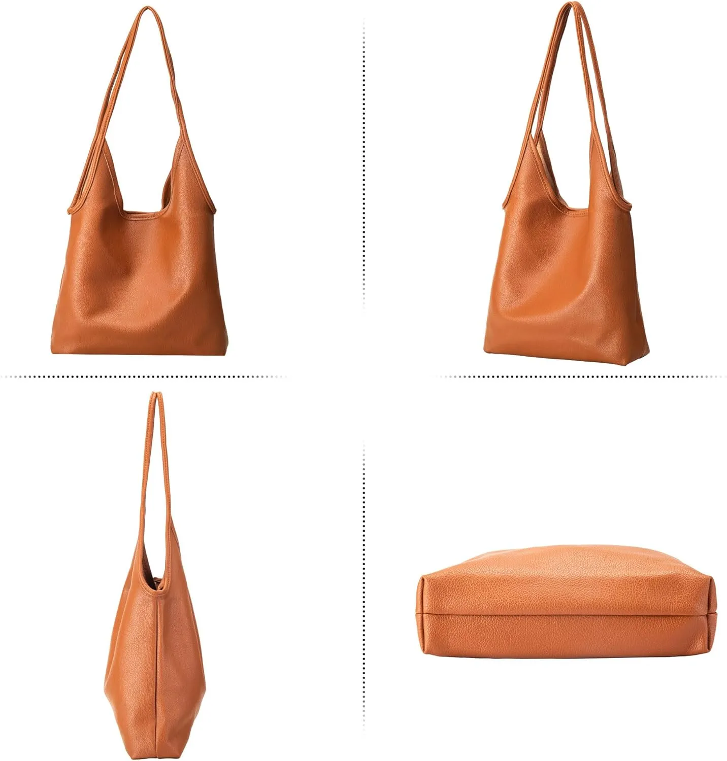 Hobo Bags Purses for Women Ultra Soft Foldable Slouchy Shoulder Bag Handbags with Coin Purse & Adjustable Strap
