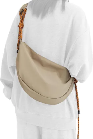 Hobo Crossbody Bag for Women, Nylon Crescent Bag, Trendy Dumpling Cross Body Bag, Half Moon Shoulder Bag