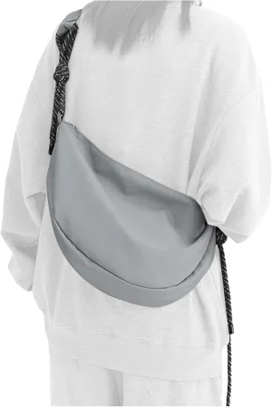 Hobo Crossbody Bag for Women, Nylon Crescent Bag, Trendy Dumpling Cross Body Bag, Half Moon Shoulder Bag
