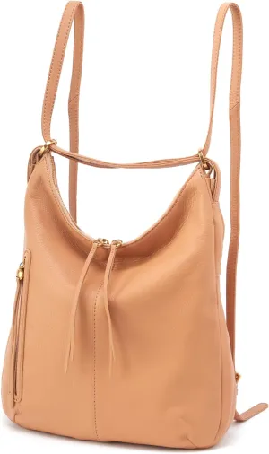 HOBO Merrin Leather Bucket Backpack Convertible to Shoulder Bag for Women