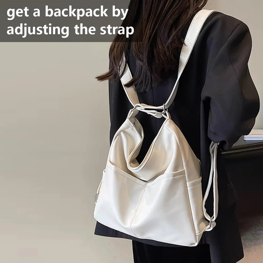 Hobo Tote Bags for Women Vegan Leather Tote Purses and Handbags Womens Slouchy Shoulder Crossbody Work Bag
