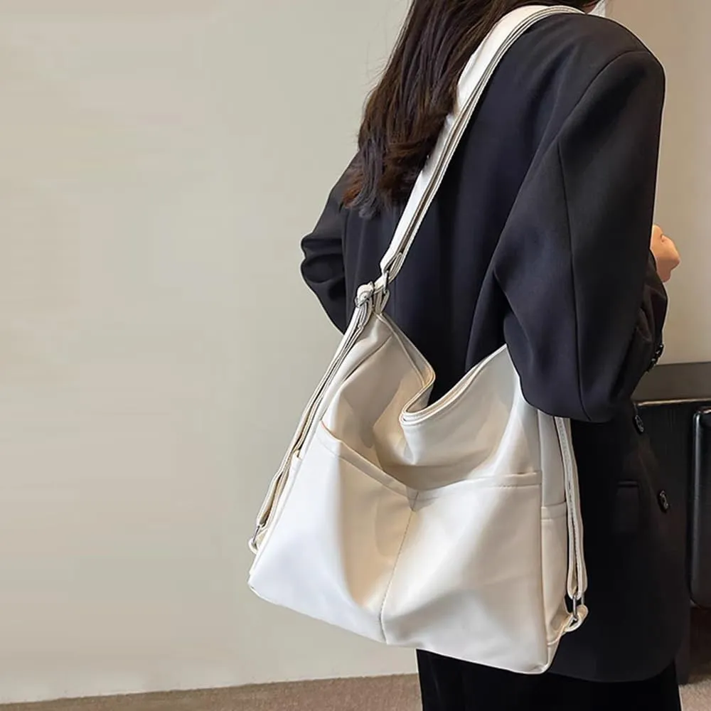 Hobo Tote Bags for Women Vegan Leather Tote Purses and Handbags Womens Slouchy Shoulder Crossbody Work Bag