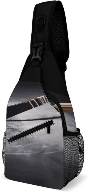 Hockey Stick Sling Bag for Men Women Travel Crossbody Bags Large Hiking Sling Backpack Chest Bag Man Purse