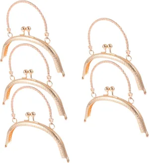 Homoyoyo 5Pcs Arc Shaped Handbag Handles Purse Clasps for Bag Making Shallow Color for Crafting Handbags and Pouches