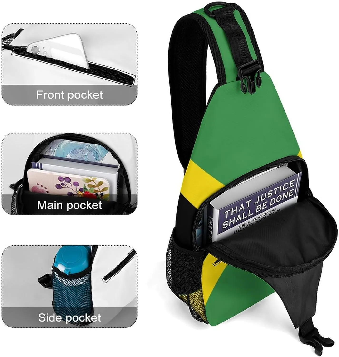 Honduras Flag Sling Bag Crossbody Chest Bag Shoulder Bag For Travel Hiking Cycling Camping