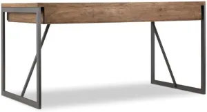 Hooker Furniture Writing Desk in Medium Wood and Gray