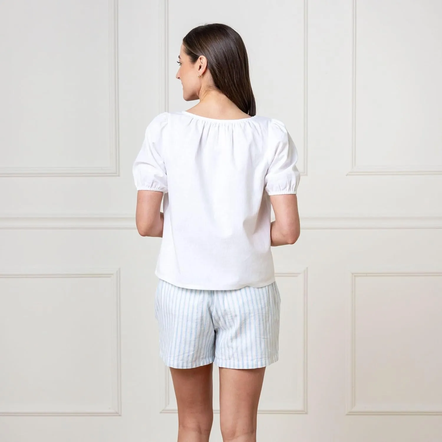 Hope & Henry Women's Cinched Waist Short
