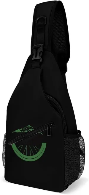 Human Evolution Mountain Bike2 Crossbody Bag Multipurpose Over Shoulder Sling Backpack Travel Chest Side Pouch Daypack