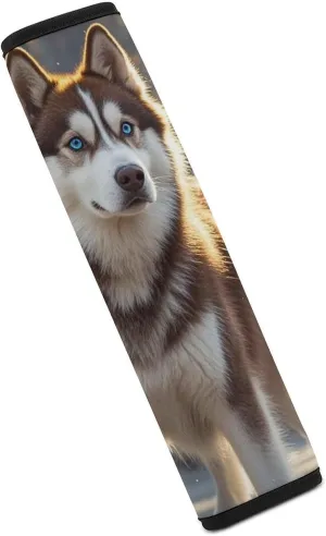 Husky Dog Auto Seat Belt Cover 1PCS Universal Car Seat Belt Shoulder Protector Pad, Protect Your Shoulders and Neck for Car Seat Belt, Shoulder Bag, Backpack