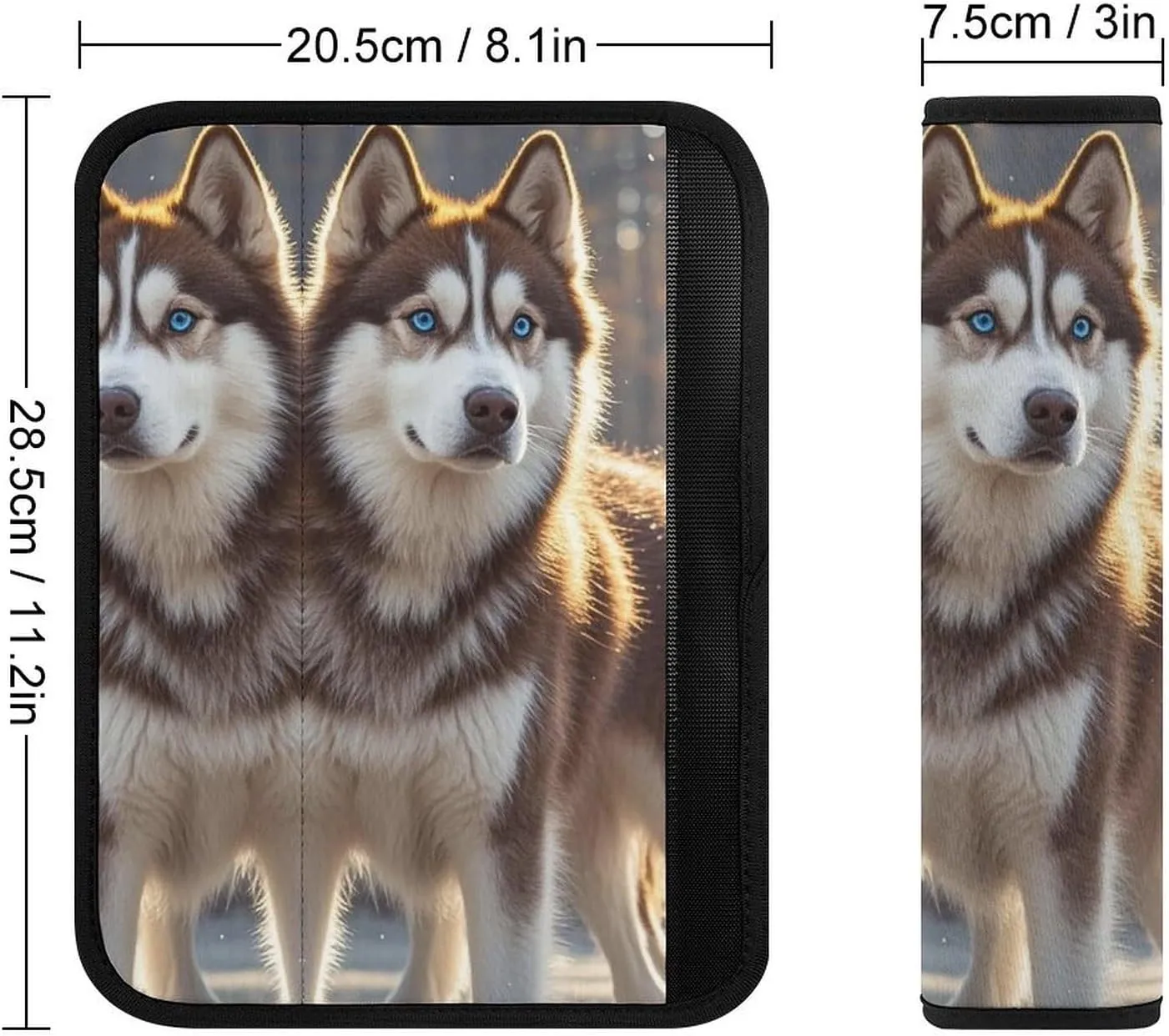 Husky Dog Auto Seat Belt Cover 1PCS Universal Car Seat Belt Shoulder Protector Pad, Protect Your Shoulders and Neck for Car Seat Belt, Shoulder Bag, Backpack