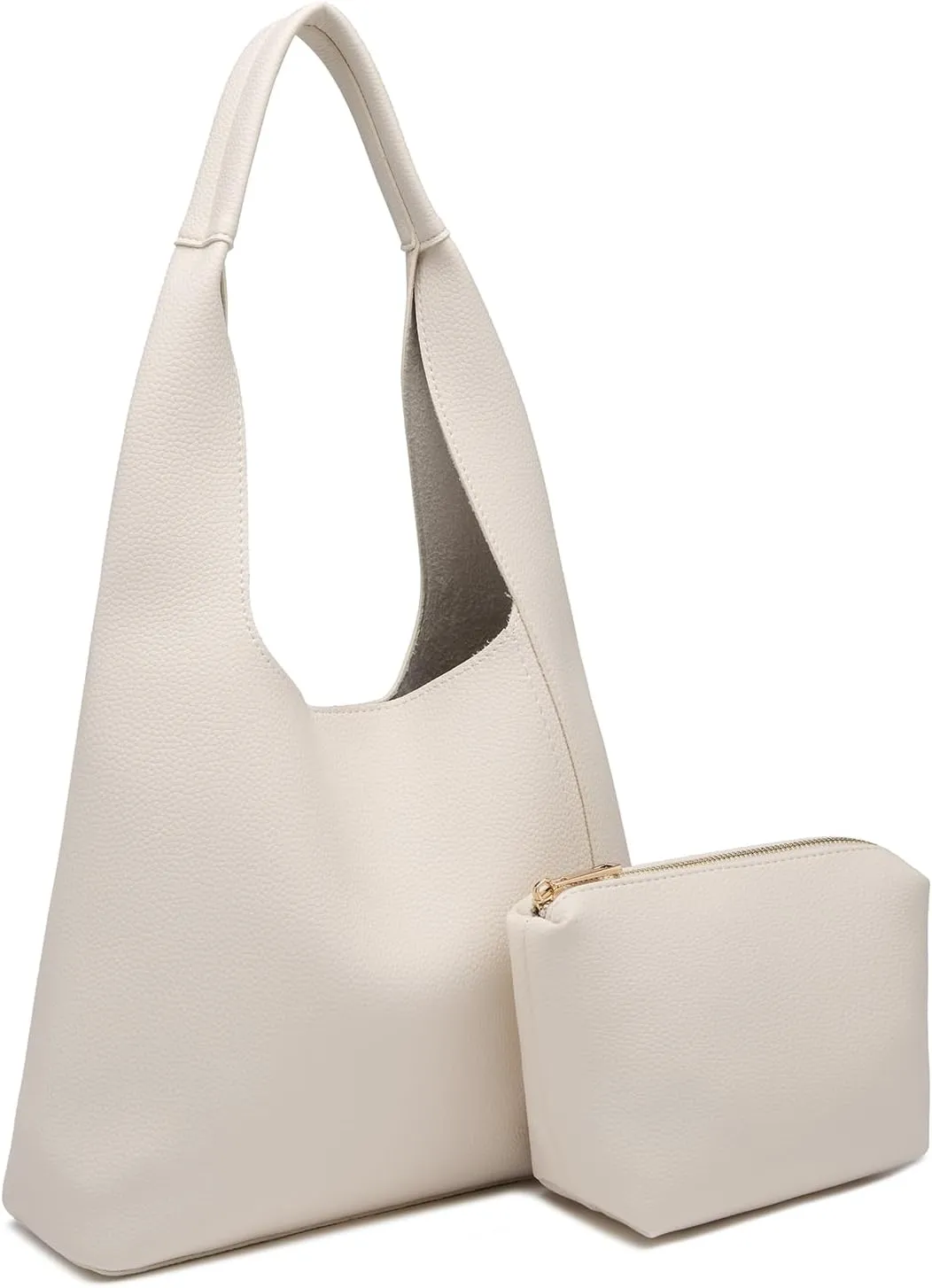 I IHAYNER Slouchy Hobo Bags for Women Soft Vegan Leather Designer Shoulder Purses Ladies Top Handle Handbag with Small Purse