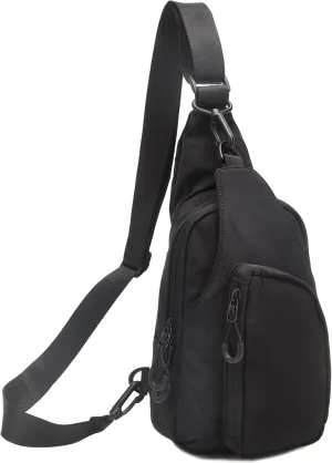 I IHAYNER Small Sling Bag for Women Crossbody Bags Fanny Pack Chest Bag for Travel Lightweight Casual Backpack for Hiking Dark Black