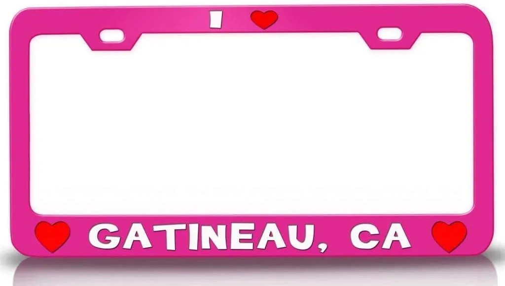 I Love GATINEAU CA USA Canada Cities City Metal Car SUV Truck License Plate Frame Pn b28