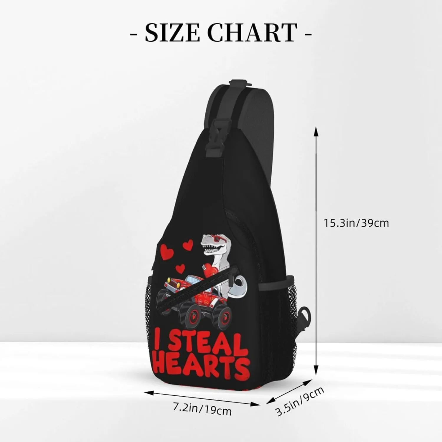 I Steal Hearts Chest Sling Bag Crossbody Shoulder Backpack Bag Gym Cycling Travel Hiking Daypack Cross Bag