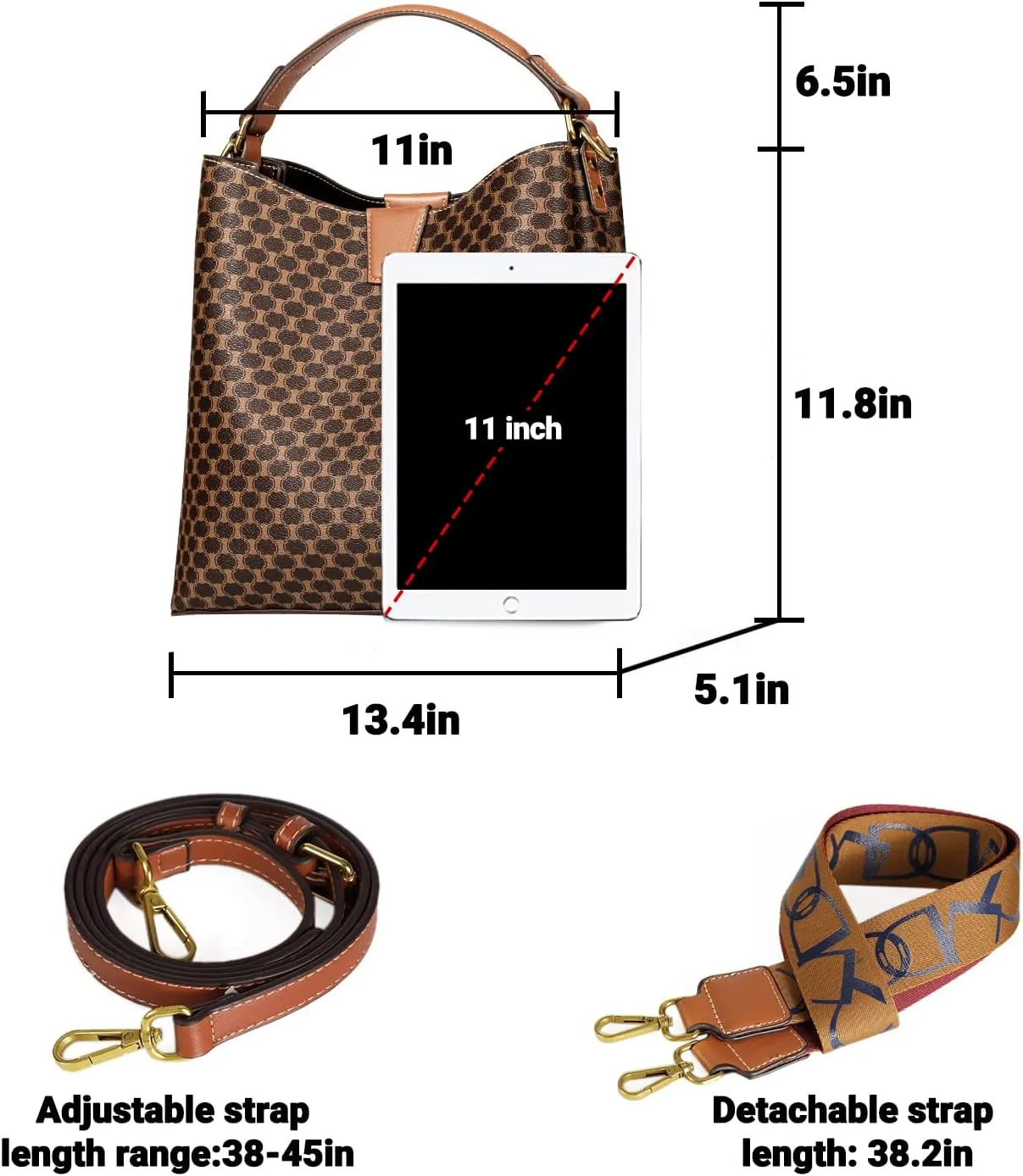 IBFUN Women Satchel Handbag Purse Ladies Leather Vintage Top Handle Tote Handbag