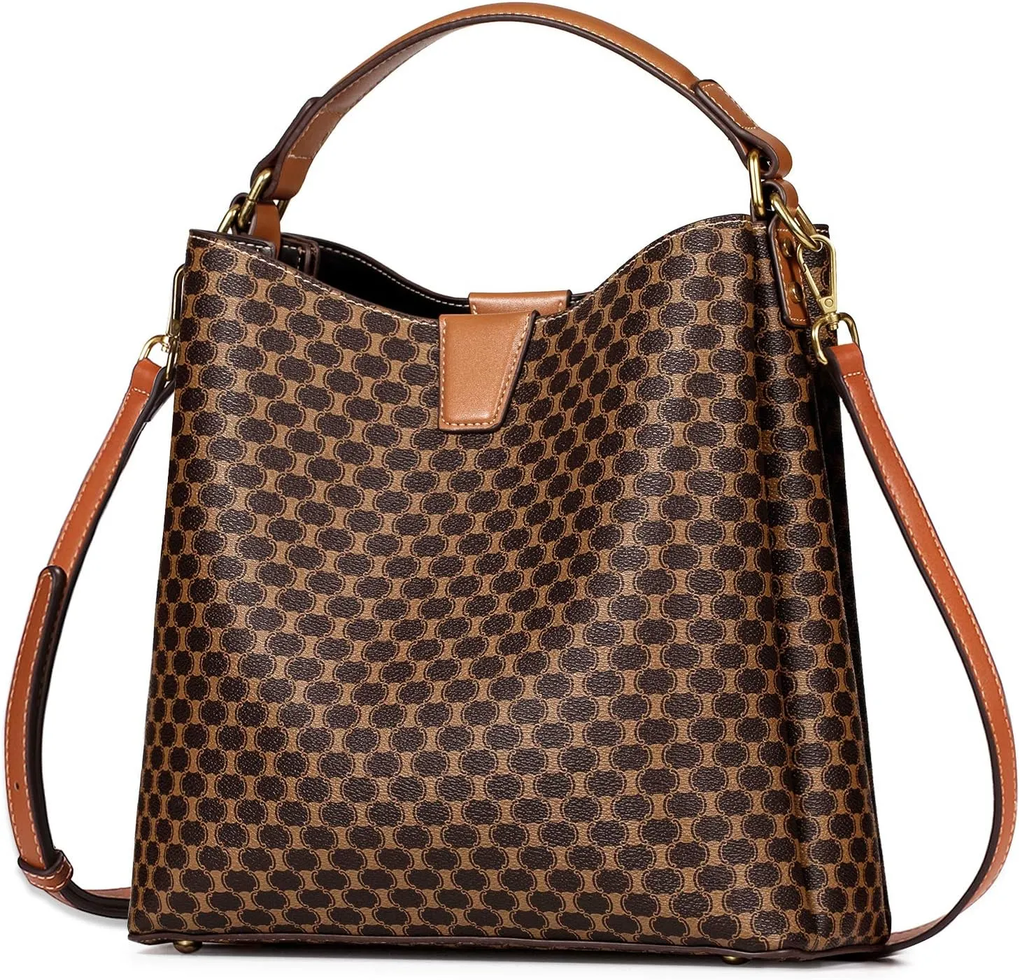 IBFUN Women Satchel Handbag Purse Ladies Leather Vintage Top Handle Tote Handbag