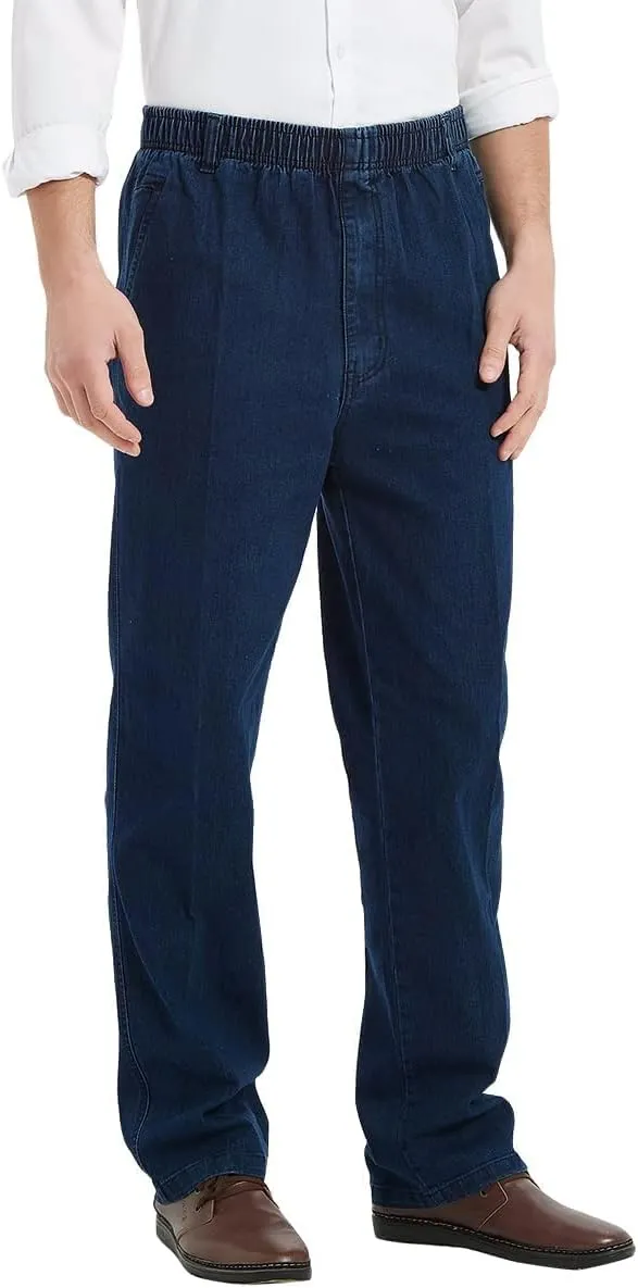 IDEALSANXUN Men’s Elastic Waist Jeans