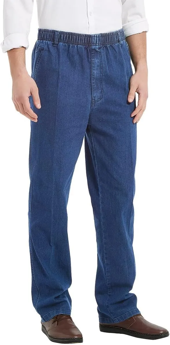 IDEALSANXUN Men’s Elastic Waist Jeans