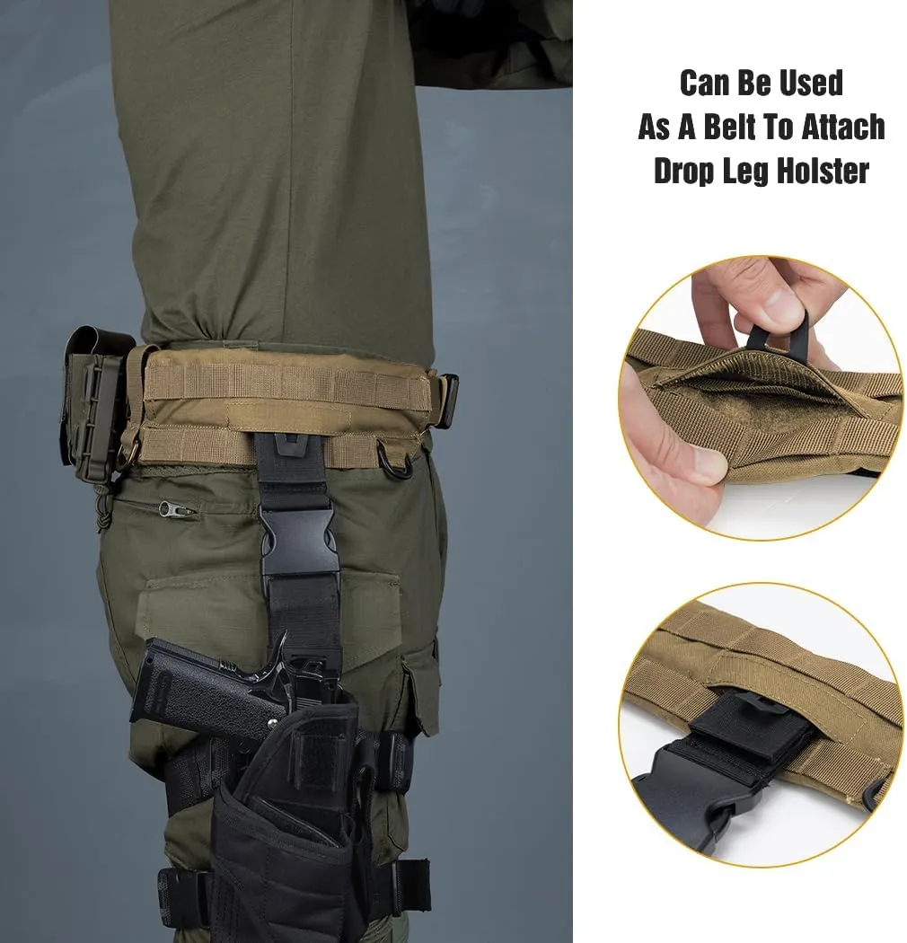 IDOGEAR Tactical Belt MOLLE Military Belt Modular Rigger's Belt Adjustable Combat Belt With Inner Belt And Outer Belt Set