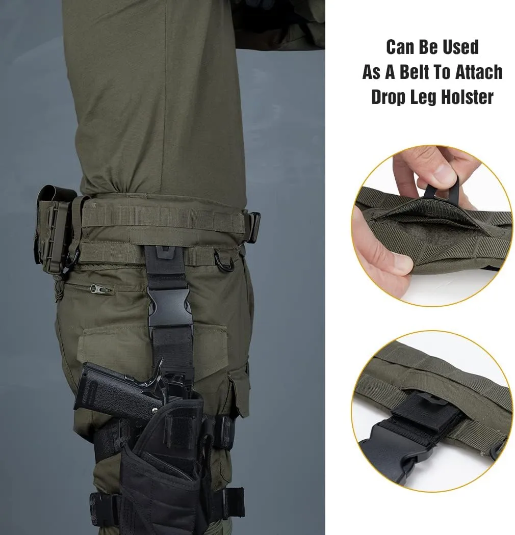 IDOGEAR Tactical Belt MOLLE Military Belt Modular Rigger's Belt Adjustable Combat Belt With Inner Belt And Outer Belt Set