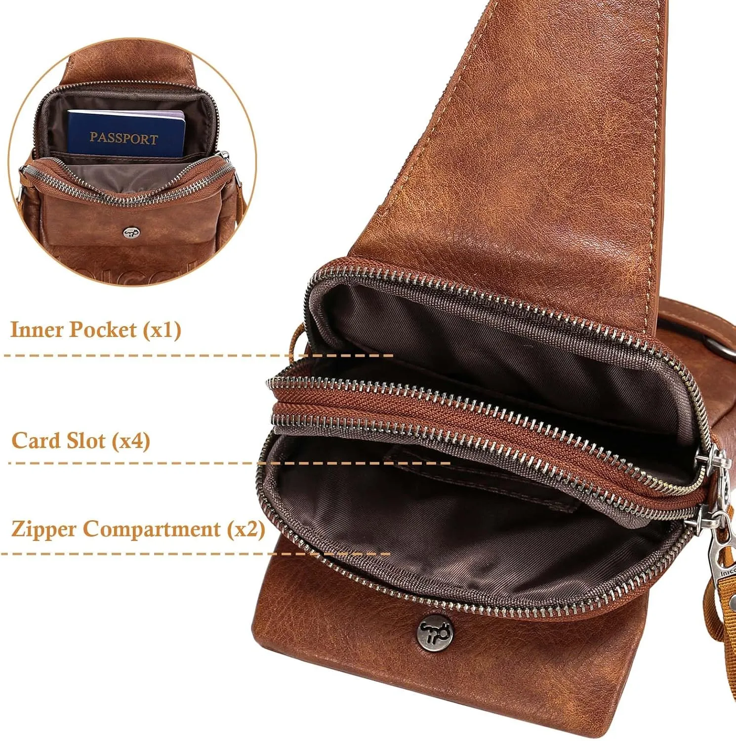 INICAT Small Crossbody Sling Bags Travel Fanny Packs Purse for Women