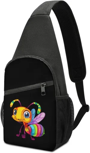 Insect Ant Sling Bag Travel Daypack Crossbody Shoulder Backpack for Hiking Cycling