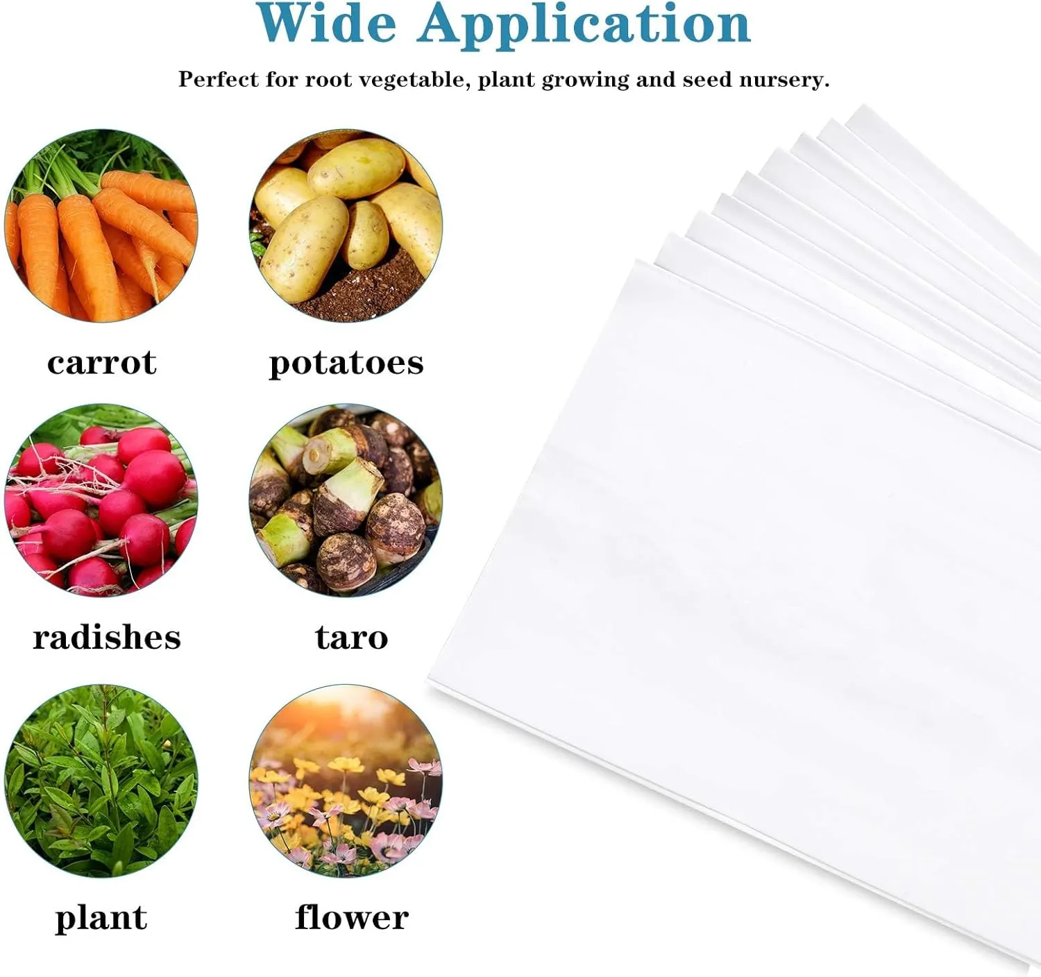 iPower 150-Pack 2 Gallon Grow Bags Black and White Panda Film Containers for Plants, Seedling and Rooting, Square Shape
