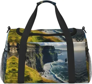Ireland Outdoors County Clare The Cliffs Weekender Bags, Personal Item Travel Bag For Cruise Ship Trips, Essential For Packing Light
