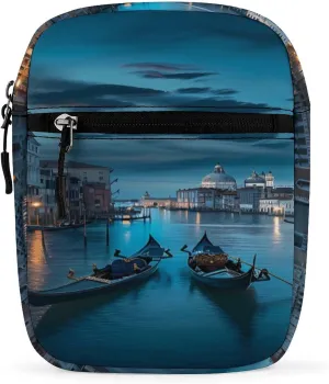 Italy Venice Grand Canal At Night Sling Backpack Crossbody Waist Pack Chest Bag Fanny Pack Chest Daypack for Travel Sports Hiking