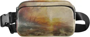 J. M. W. Turner Painting Slave Ship Womens Fanny Pack Waterproof Hip Pouch Belt Bag Funny Cross Body Waist Purse