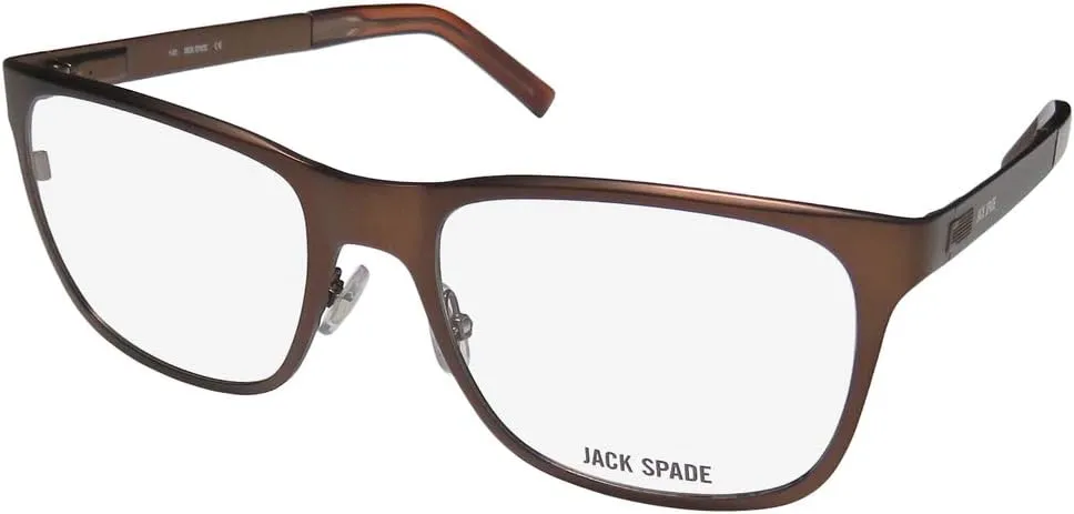 Jack Spade 065T Men's Wells Semi Matte Brown Metal Frame Eyeglasses