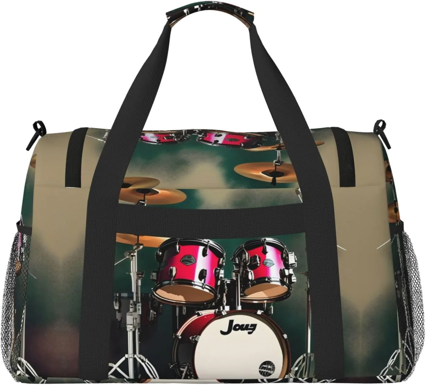 Jazz Drum Travel Bag, Weekender Bags For Women Men For Outdoor Adventures, Ideal For Camping And Hiking