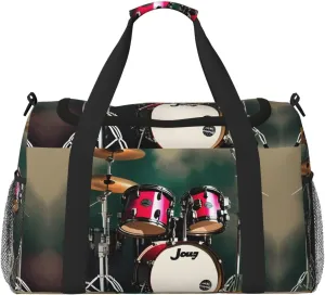 Jazz Drum Travel Bag, Weekender Bags For Women Men For Outdoor Adventures, Ideal For Camping And Hiking