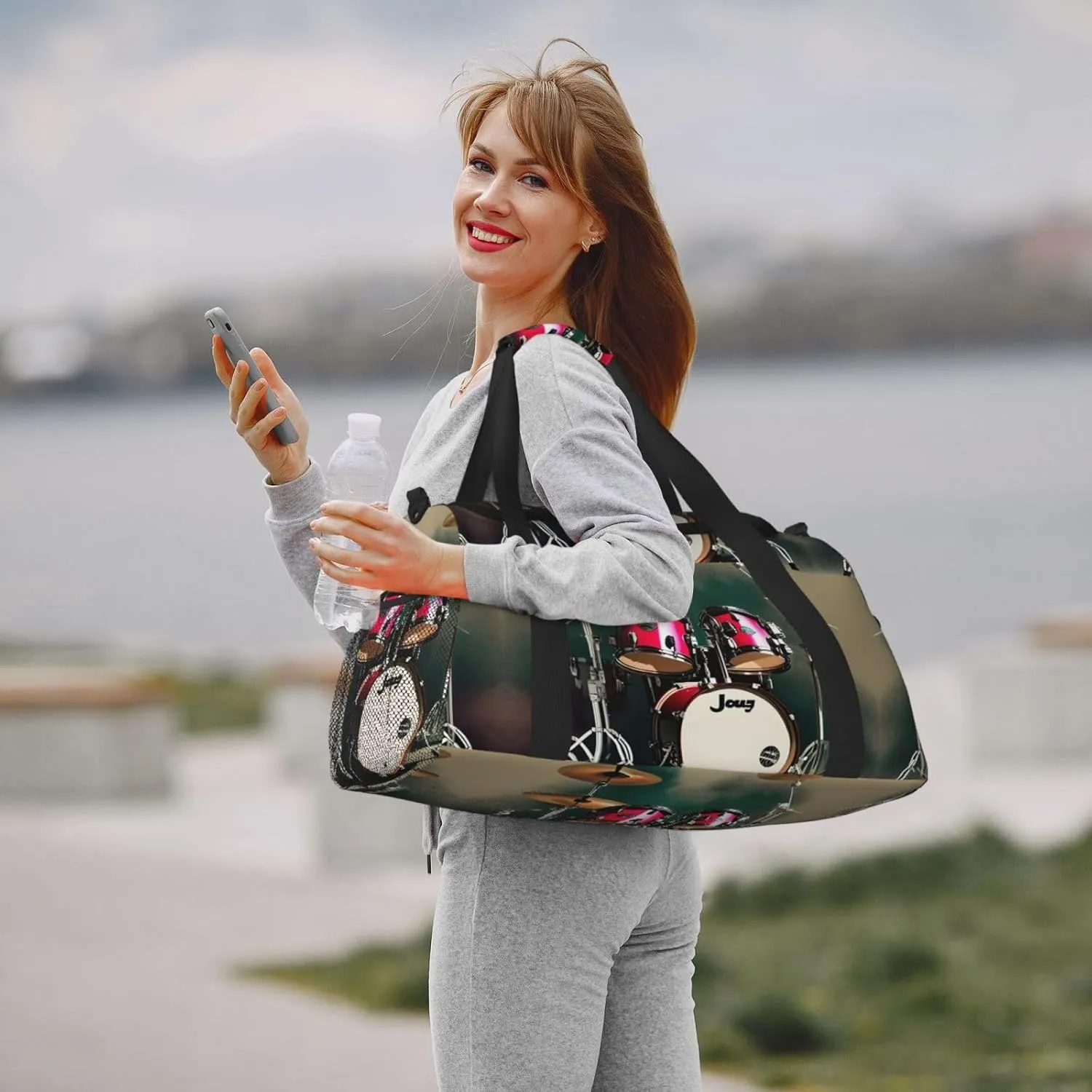 Jazz Drum Travel Bag, Weekender Bags For Women Men For Outdoor Adventures, Ideal For Camping And Hiking
