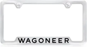 JEEP Wagoneer Chrome Plated License Plate Frame with an Engraved EPOXY Filled Design