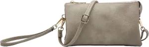 JEN & CO. Riley Small Crossbody Bags Vegan Leather Wristlet Wallets Clutch Purses Shoulder Handbag for Women