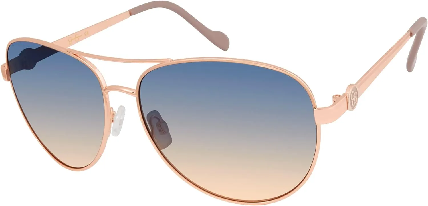 Jessica Simpson Women's J5596 Classic Metal Aviator Pilot Sunglasses with UV400 Protection