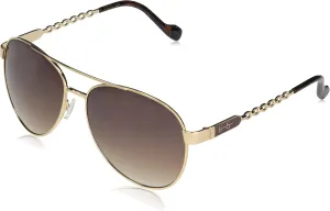 Jessica Simpson Women's J5702 Elegant Metal Aviator Pilot Sunglasses with UV400 Protection