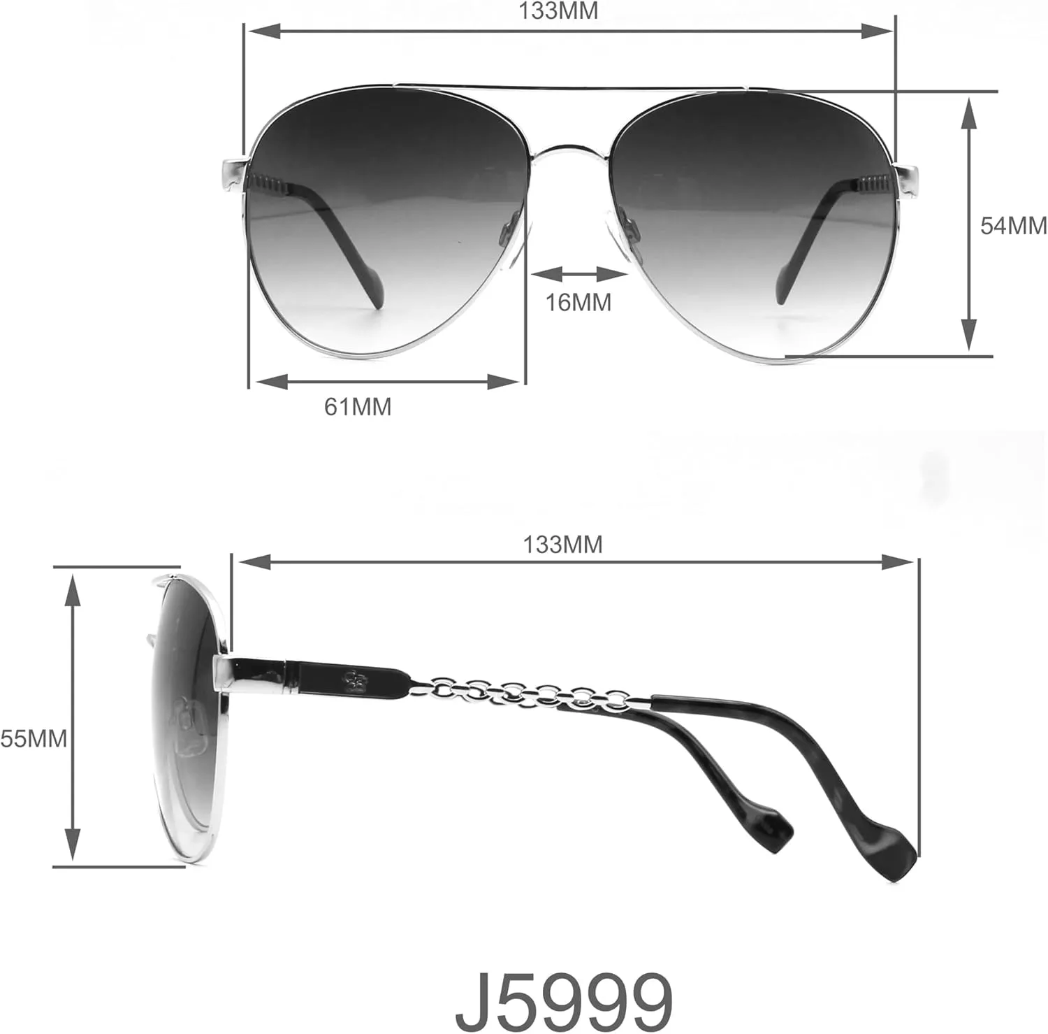 Jessica Simpson Women's J5702 Elegant Metal Aviator Pilot Sunglasses with UV400 Protection