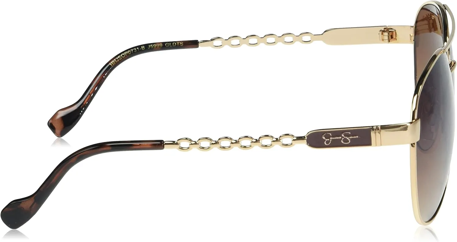 Jessica Simpson Women's J5702 Elegant Metal Aviator Pilot Sunglasses with UV400 Protection