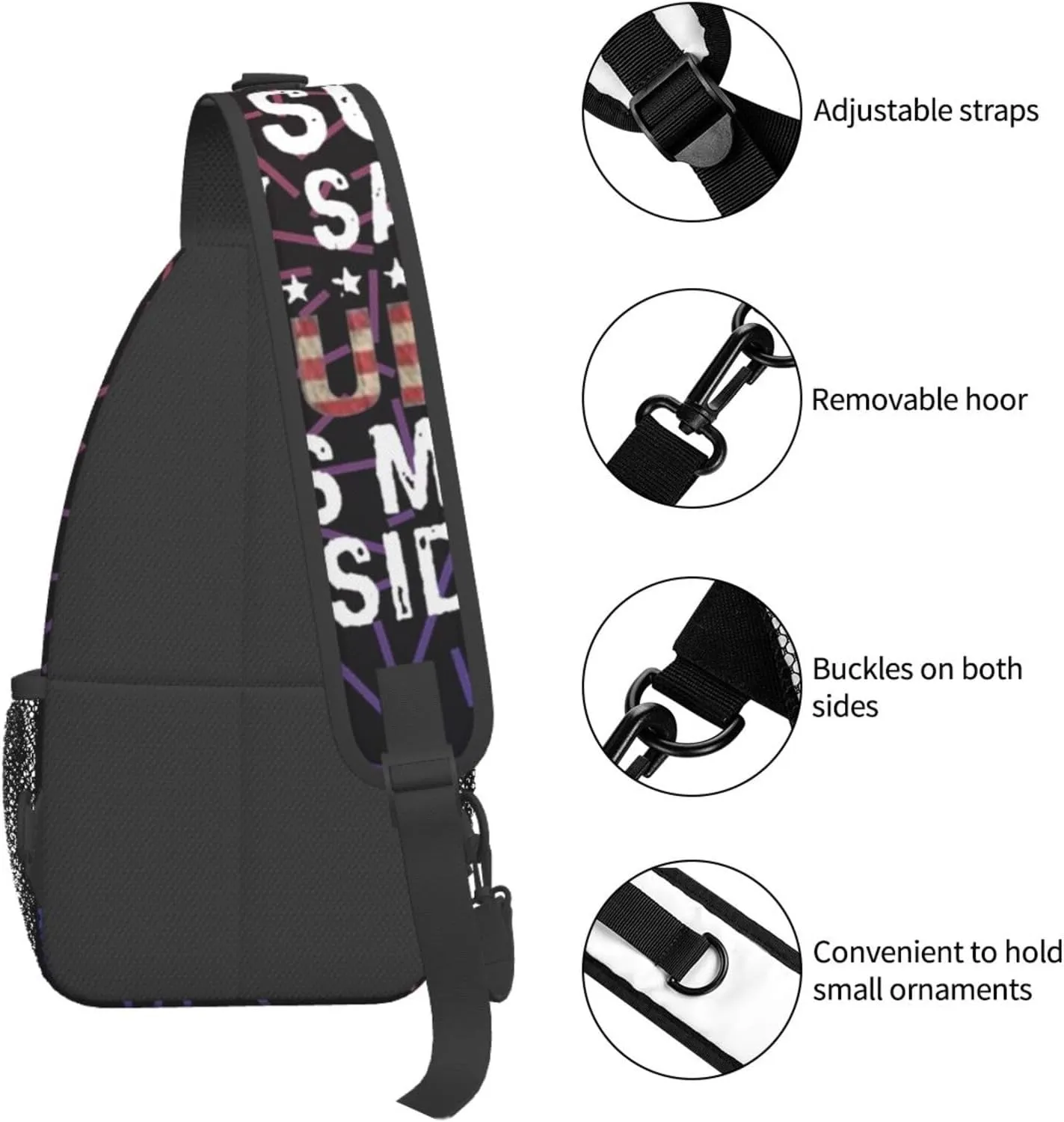 Jesus Is My Savior Trump Is My President Small Crossbody Backpack Sling Bag For Men Women Mini One Shoulder Chest Bags Gym Sport Travel Hiking Daypack