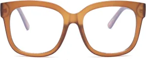 JIM HALO Oversized Blue Light Glasses for Women Square Chunky Bluelight Computer Glasses Reduce Eye Strain